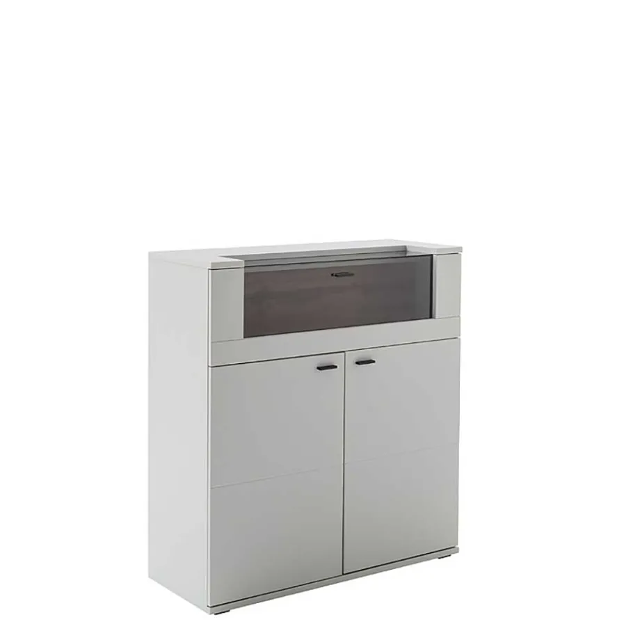 Hot Wohnen Highboard mit Glas Klappe & zwei Türen - Apulco