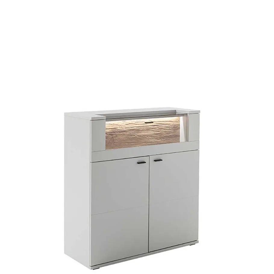 Hot Wohnen Highboard mit Glas Klappe & zwei Türen - Apulco