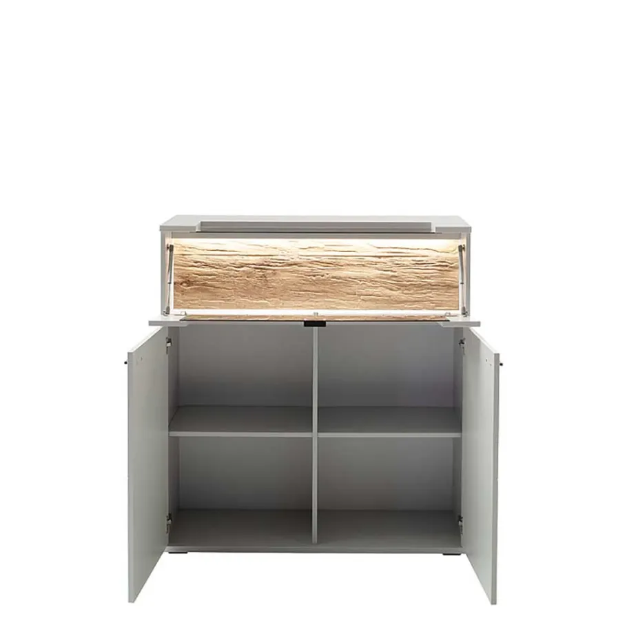 Hot Wohnen Highboard mit Glas Klappe & zwei Türen - Apulco