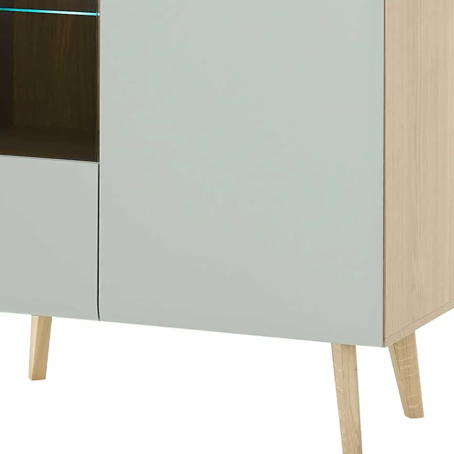 Clearance Wohnen Highboard mit Glaseinsatz - Armina