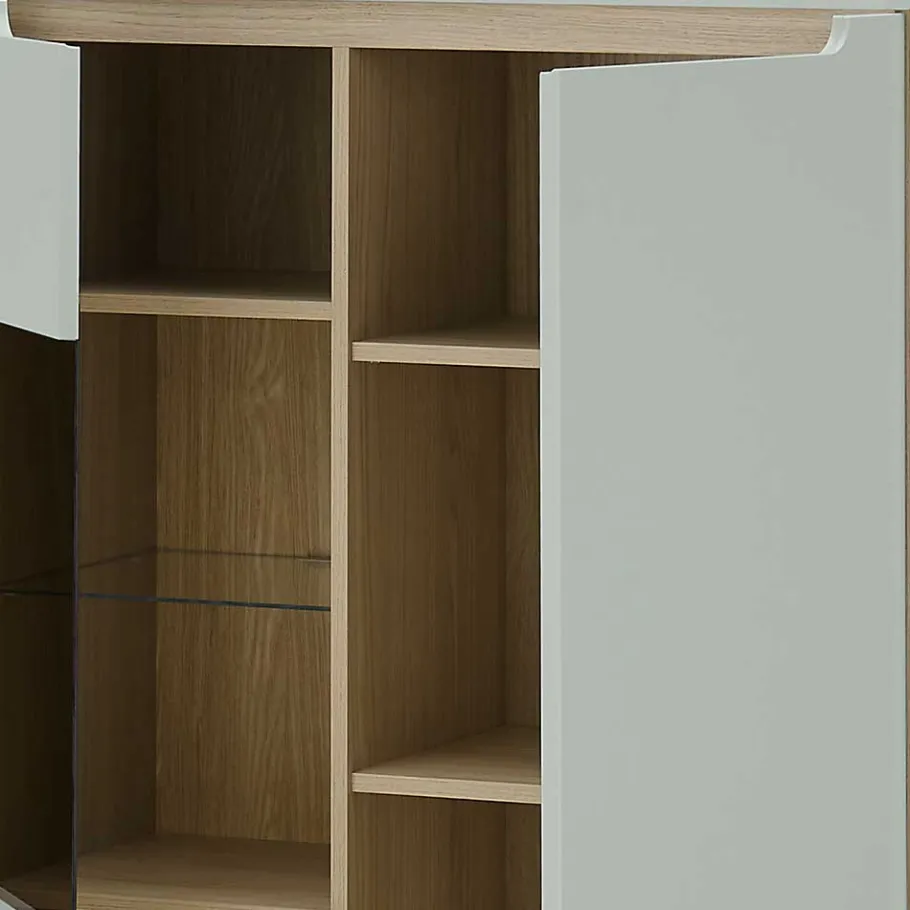 Clearance Wohnen Highboard mit Glaseinsatz - Armina