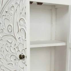 Outlet Wohnen Highboard mit Ornament Muster Front - Acacio