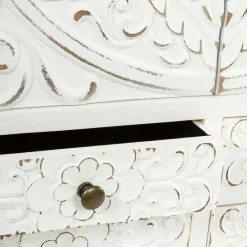 Outlet Wohnen Highboard mit Ornament Muster Front - Acacio