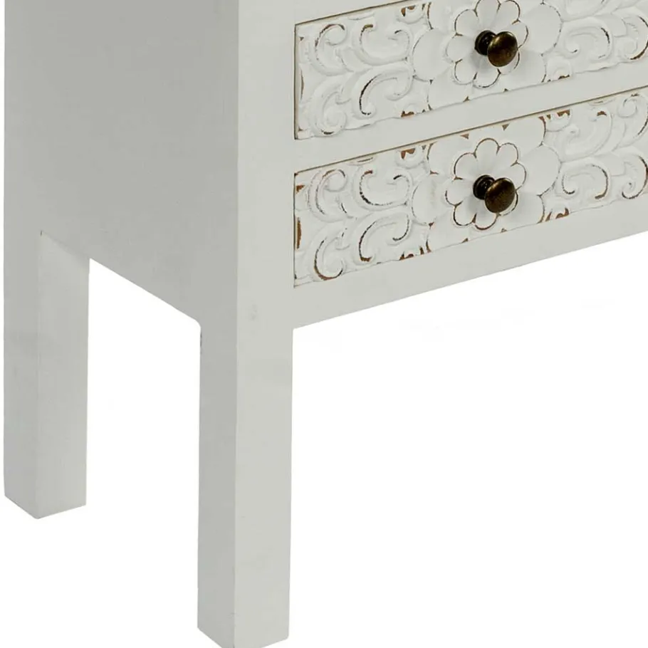 Outlet Wohnen Highboard mit Ornament Muster Front - Acacio