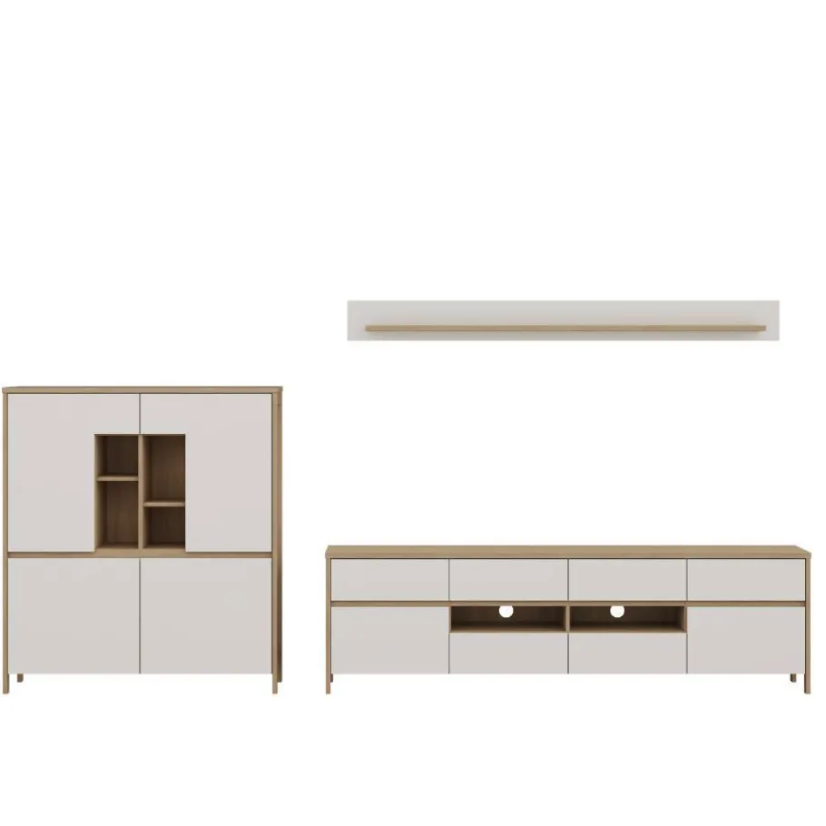 Sale Wohnen Highboard und TV-Board und Wandboard Set - Ovidio (dreiteilig)