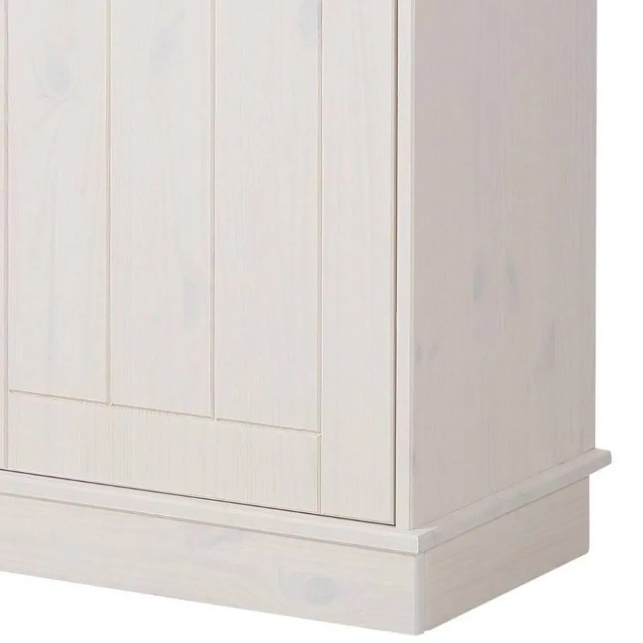 Sale Wohnen Highboard Vitrine in Weiß und Kiefer Honig - Zentra