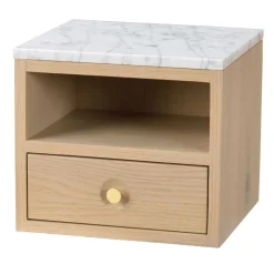 Clearance Wohnen Hänge-Nachtkommode in Eiche White Wash - Loppa