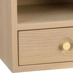 Clearance Wohnen Hänge-Nachtkommode in Eiche White Wash - Loppa