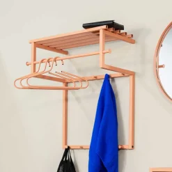 Discount Wohnen Hängende Garderobe in Terracotta - Onesty
