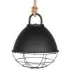 New Wohnen Hängende Industrial Lampe in Schwarz Metall - Rock