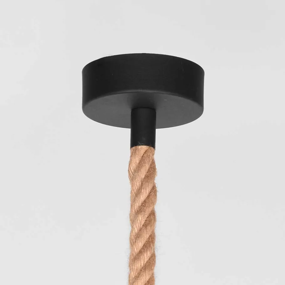 New Wohnen Hängende Industrial Lampe in Schwarz Metall - Rock
