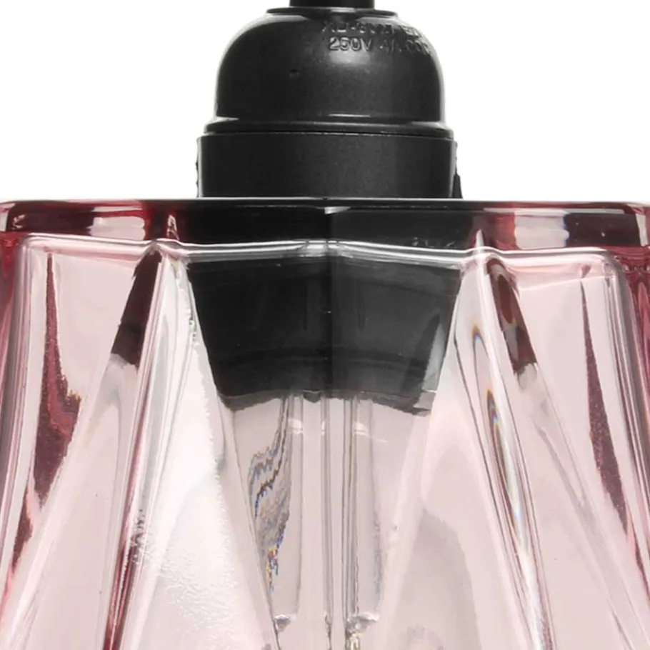 New Wohnen Hängende Lampe aus Glas in Rosa - Erasmo