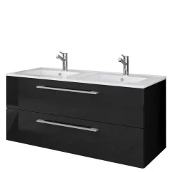 Discount Wohnen Hängender Doppel-Waschplatz Set - Vinkoja (zweiteilig)
