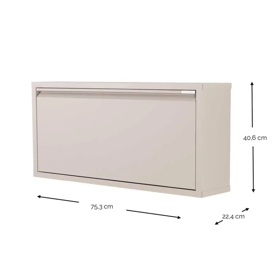 Discount Wohnen Hängender Schuhschrank in Taupe - Ruven