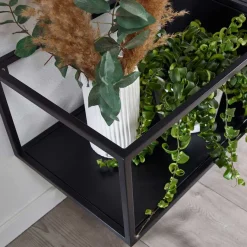 Hot Wohnen Hängendes TV Board aus Holz & Wiener Geflecht - Leiria