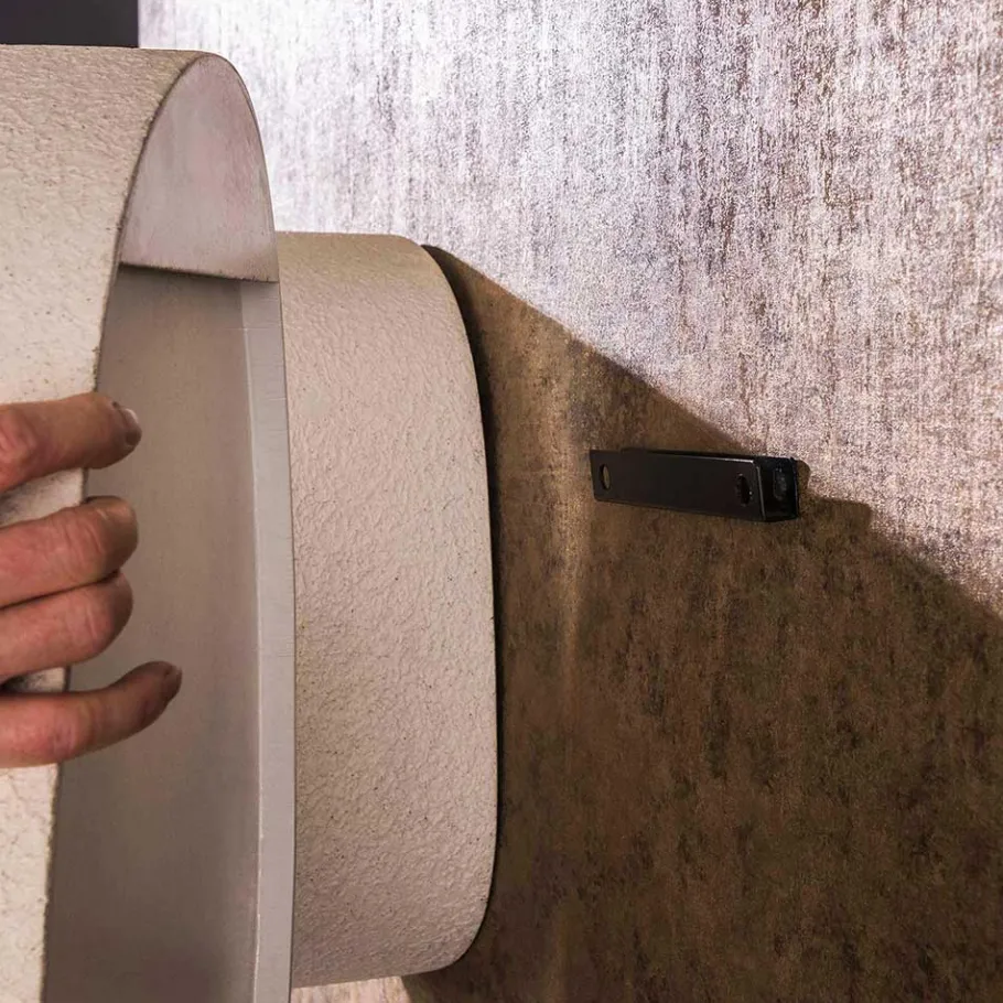 Hot Wohnen Hängeregal aus Marmorkomposit in Beige - Mayo