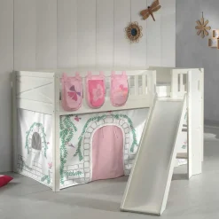 Clearance Wohnen Hochbett mit schräger Rutsche Schmetterlinge und Burg - Jimm
