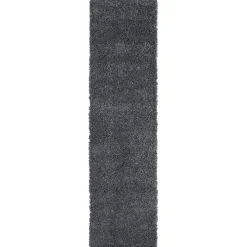 Wohnen Hochflor Teppich in dunklem Grau - Bescion