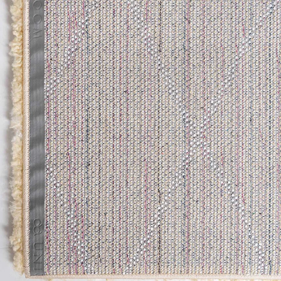 Hot Wohnen Hochflor Teppich Läufer in Gelb und Creme - Luzifania