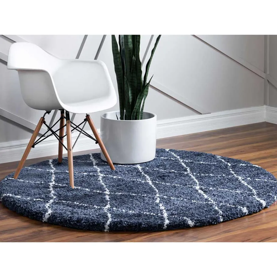 New Wohnen Hochflor Teppich mit Rautenmuster - Pius
