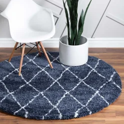 New Wohnen Hochflor Teppich mit Rautenmuster - Pius