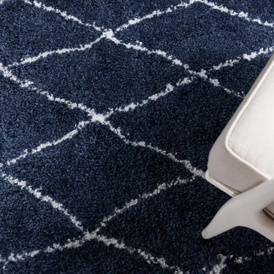 New Wohnen Hochflor Teppich mit Rautenmuster - Pius