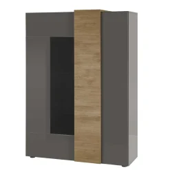 Sale Wohnen Hochglanz Highboard mit Glas - Eracosta