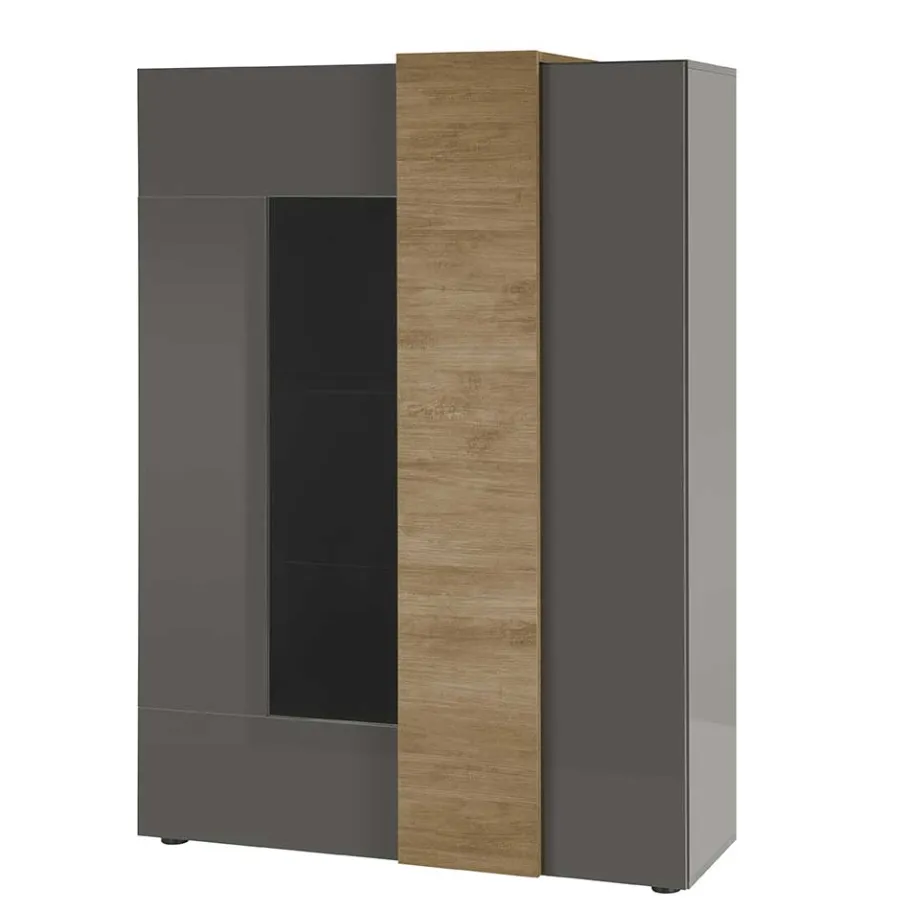 Sale Wohnen Hochglanz Highboard mit Glas - Eracosta