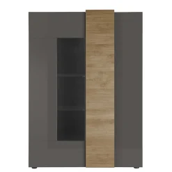 Sale Wohnen Hochglanz Highboard mit Glas - Eracosta