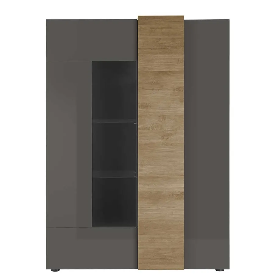 Sale Wohnen Hochglanz Highboard mit Glas - Eracosta