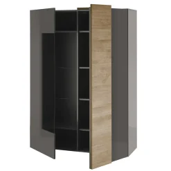 Sale Wohnen Hochglanz Highboard mit Glas - Eracosta