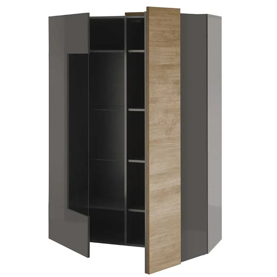 Sale Wohnen Hochglanz Highboard mit Glas - Eracosta