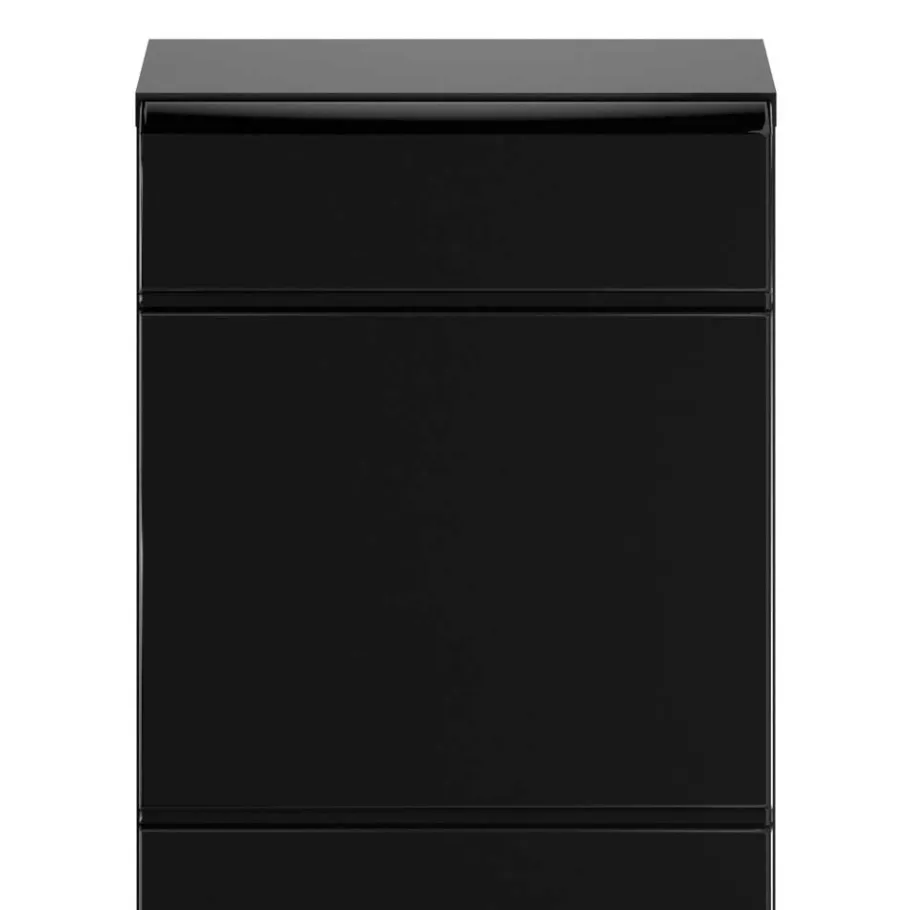 Hot Wohnen Hochglanz Oberschrank fürs Bad in Schwarz - Culina
