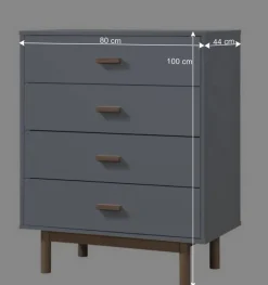 Best Wohnen Hochkommode - zweifarbiger Scandi Chic - Caldaro