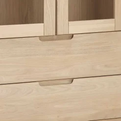 Best Wohnen Hochwertige Massivholz Vitrine 2-türig - Vangus I