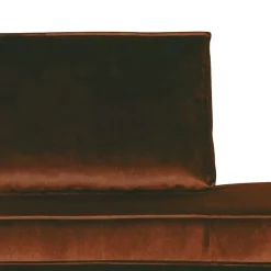 Clearance Wohnen Hochwertige Recamiere als 3-Sitzer Naryon mit Samt Rostbraun