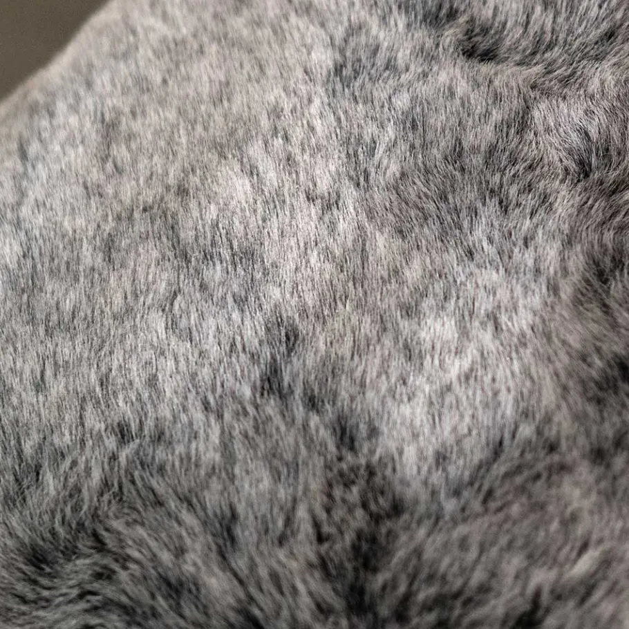 Sale Wohnen Hochwertiger Design Stuhl aus Kunstfell in Grau - Zarodrana
