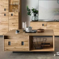 Wohnen Hochwertiger Design-Couchtisch auf Sockelgestell - Xeddos