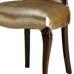 Wohnen Hochwertiger Polsterstuhl aus Samt Beige - Fouzi