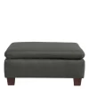 Outlet Wohnen Hocker in Anthrazit und Nussbaum Braun - Classimo