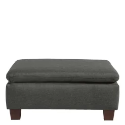 Outlet Wohnen Hocker in Anthrazit und Nussbaum Braun - Classimo