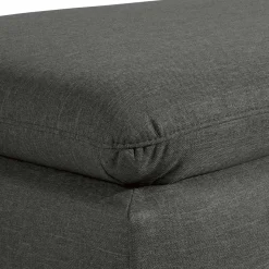 Outlet Wohnen Hocker in Anthrazit und Nussbaum Braun - Classimo