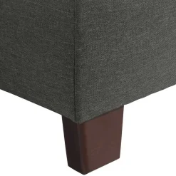 Outlet Wohnen Hocker in Anthrazit und Nussbaum Braun - Classimo