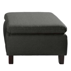 Outlet Wohnen Hocker in Anthrazit und Nussbaum Braun - Classimo