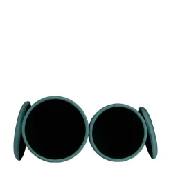 Clearance Wohnen Hocker in Blau Petrol mit Silber - Beanca (zweiteilig)