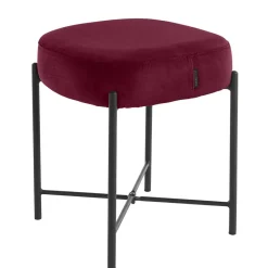Hot Wohnen Hocker in Bordeaux Rot Samt - Car