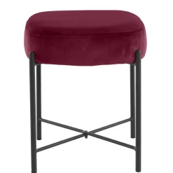 Hot Wohnen Hocker in Bordeaux Rot Samt - Car