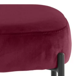 Hot Wohnen Hocker in Bordeaux Rot Samt - Car