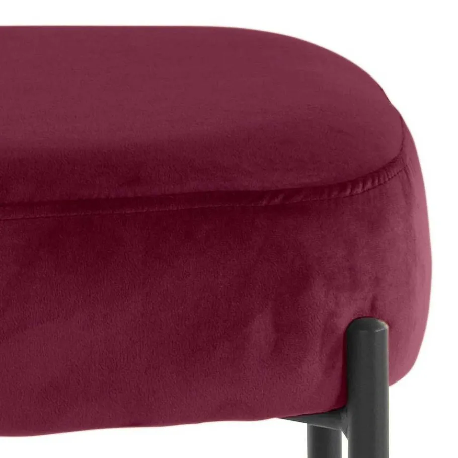 Hot Wohnen Hocker in Bordeaux Rot Samt - Car
