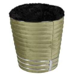 Clearance Wohnen Hocker in Schwarz und Oliv Grün und Silber - Egeta